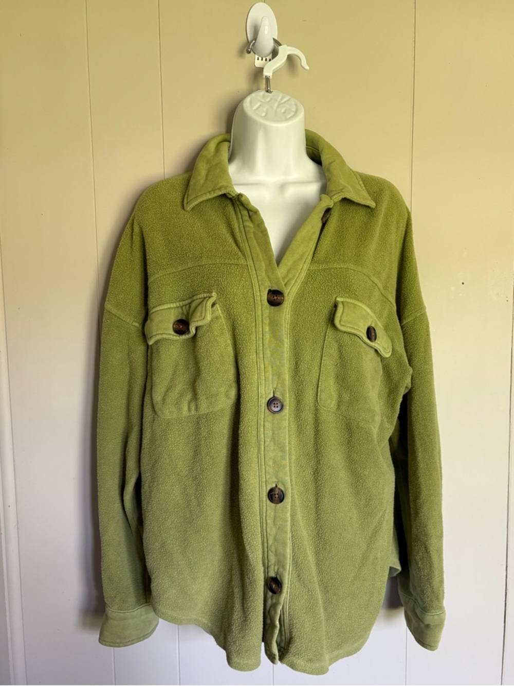 Fleece shirt jacket